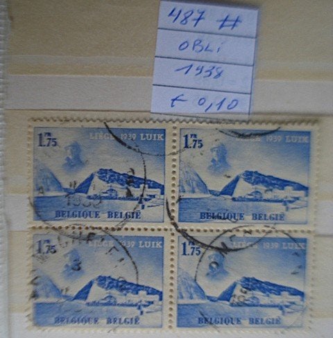 Belgique  n 487 (O)  # 4, Envoi, Affranchi, Oblitéré