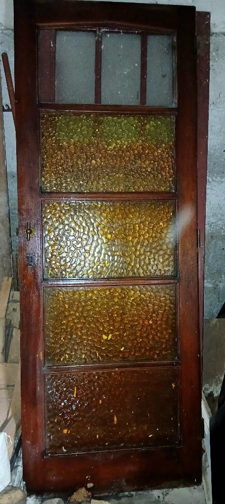 Authentieke Jaren 30 Deur, Doe-het-zelf en Bouw, Ophalen, Gebruikt, Minder dan 80 cm, Binnendeur