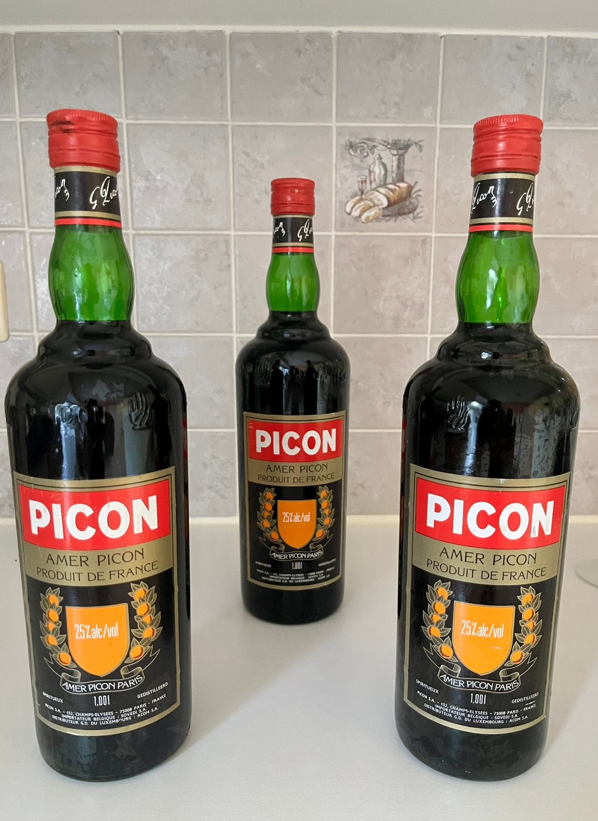3 flessen Picon, 1 liter, Collections, Enlèvement, Comme neuf, Autres types