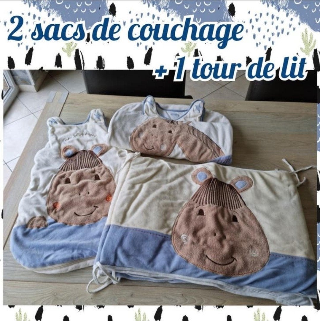 Sacs de couchage +tour de lit pour bébé "Le petit Poney ", Enlèvement ou Envoi, Utilisé, Sac de couchage