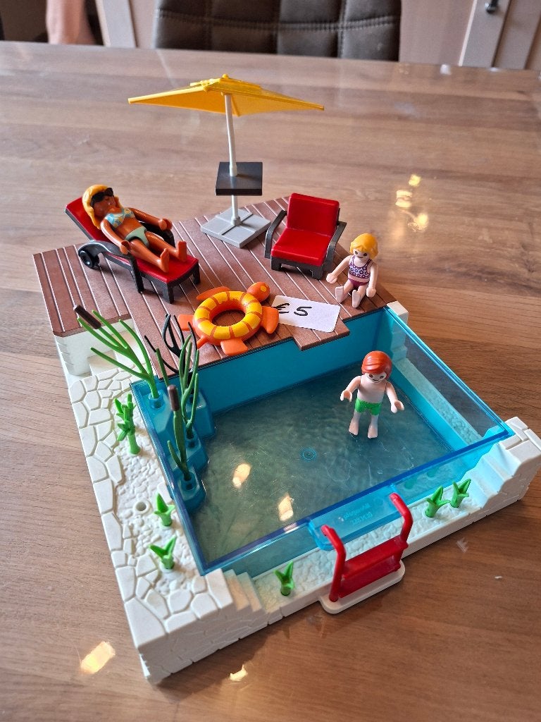 Playmobil zwembad, Gebruikt, Gebouw, Complete set, Ophalen of Verzenden