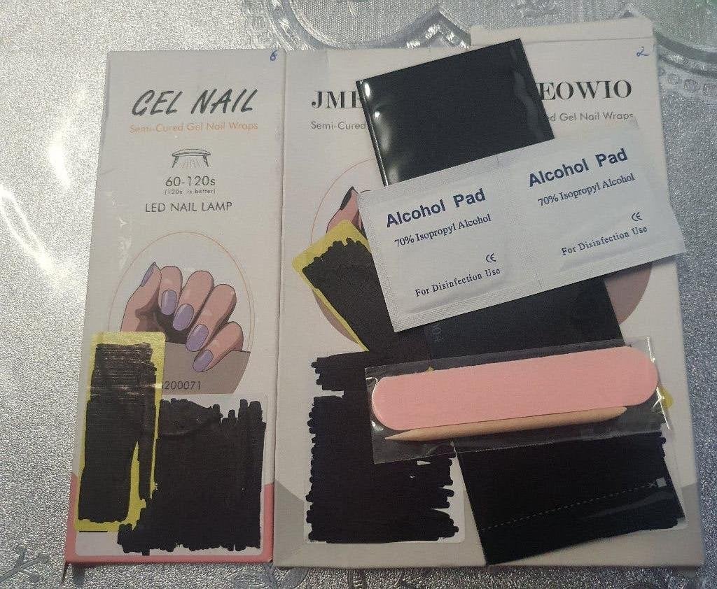 Nieuwe Semi-Cured Gel Nail Wrap Starterset (3 doosjes), Verzenden, Nieuw, Handen en Nagels, Accessoires