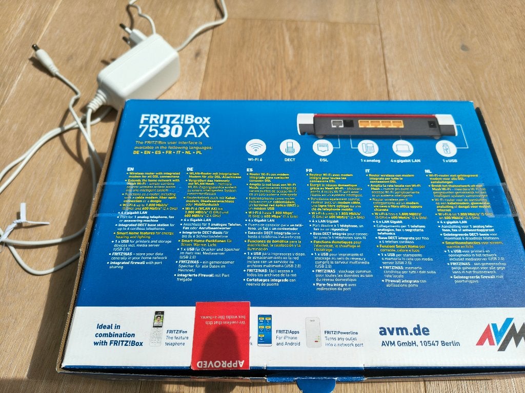 Fritz!Box 7530AX DSL modem/router/Dect/mesh wifi, Computers en Software, Routers en Modems, Ophalen, Zo goed als nieuw, Router met modem