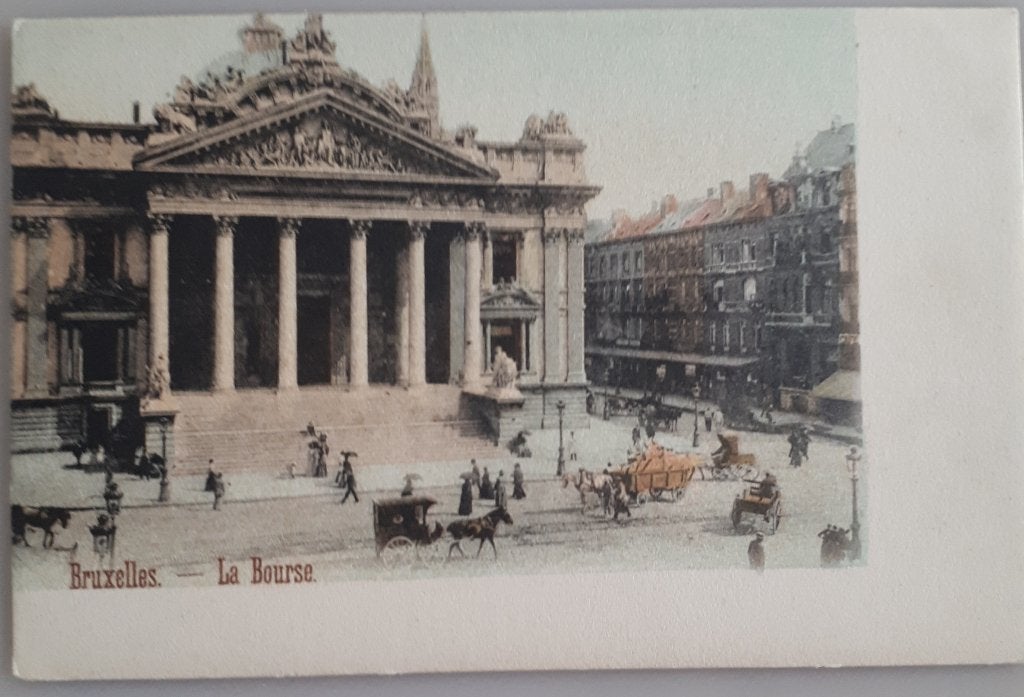 Brussel : oude postkaart +- 1910 DE BEURS Ref B4, Ophalen of Verzenden, Ongelopen