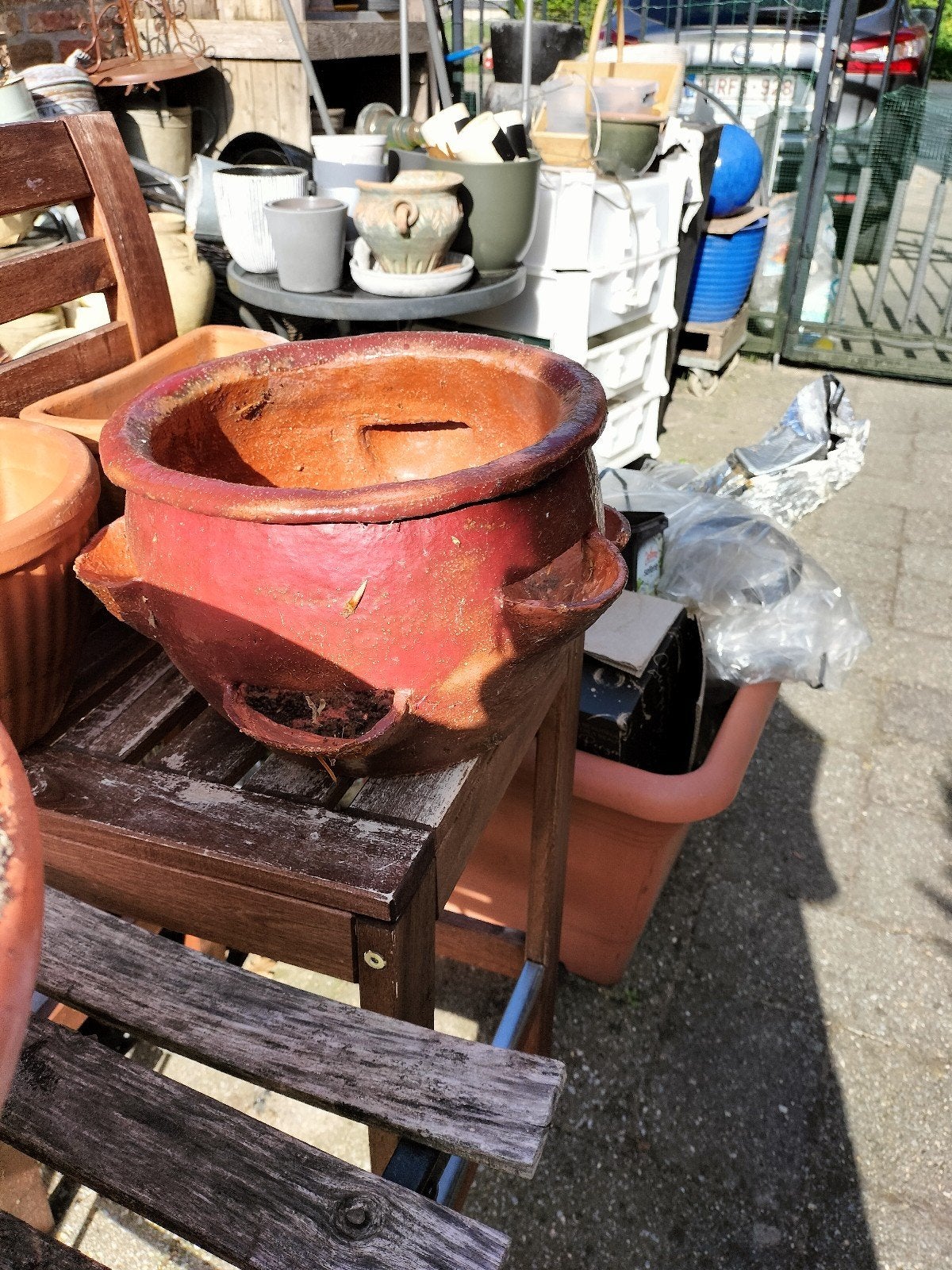 authentieke terracotta aardbeien bloempot, Enlèvement, Balcon