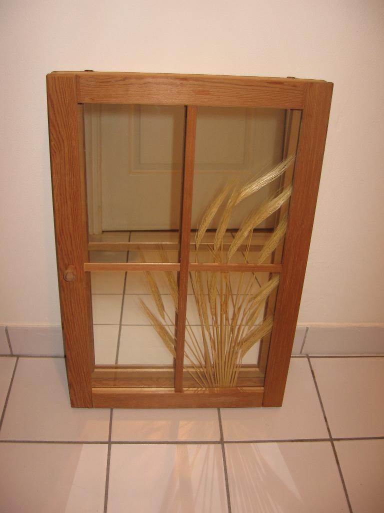 Prachtige wanddecoratie van massief grenen + glas, Huis en Inrichting, Woonaccessoires | Wanddecoraties, Ophalen, 40 cm, Hout