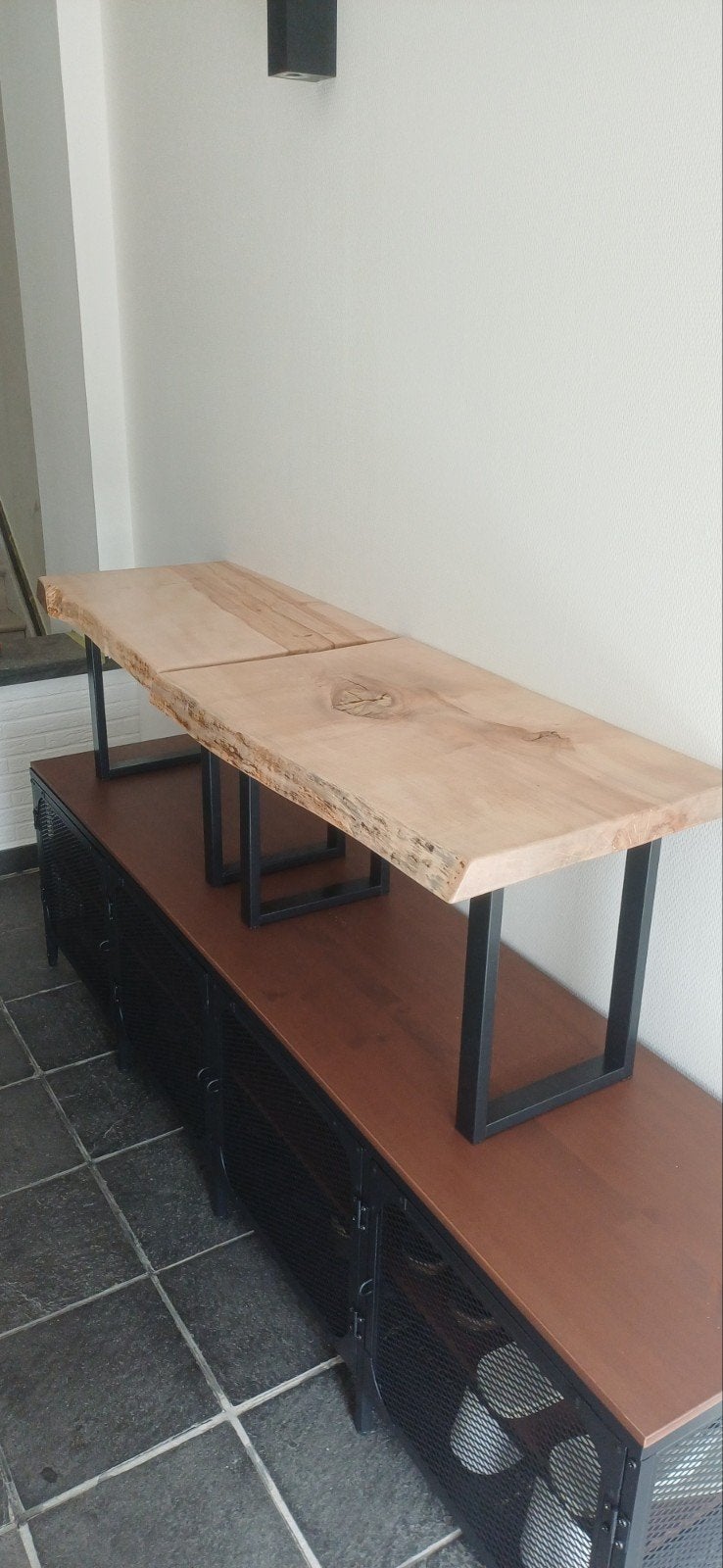 Live edge tafel, Huis en Inrichting, Tafels | Sidetables, Nieuw, 25 tot 50 cm, 50 tot 100 cm, Rechthoekig, Overige houtsoorten