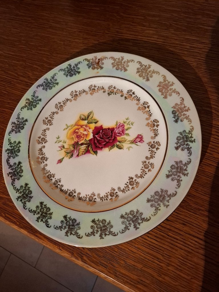 Vintage Carlsbad Bohemia Porselein – Taartbord & Taartschep, Antiek en Kunst, Ophalen of Verzenden