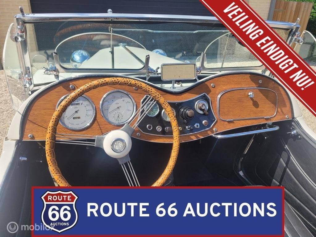 MG TD | 1951 | Route 66 Auctions, Auto's, Oldtimers, Zwart, Bedrijf, Handgeschakeld, Overige carrosserie