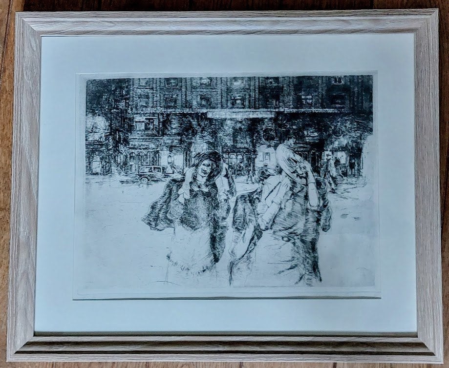 Averhals Georges - gravure - « Théâtre » GET/NR/Kader, Antiquités & Art, Enlèvement ou Envoi, 1950 - 1999, Vie quotidienne, Numéroté