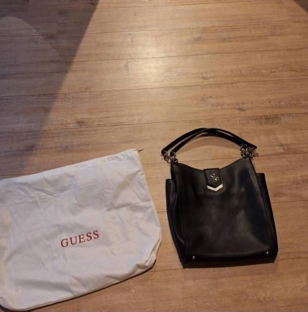 Guess handtas, kleur zwart, Enlèvement, Noir, Sac à main