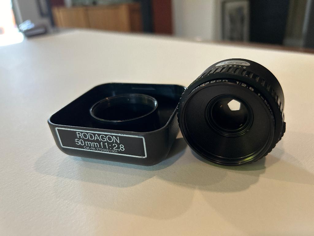 Rodenstock Rodagon 50mm f/2.8 M39 – objectif agrandisseur, Enlèvement, Comme neuf, Objectif macro