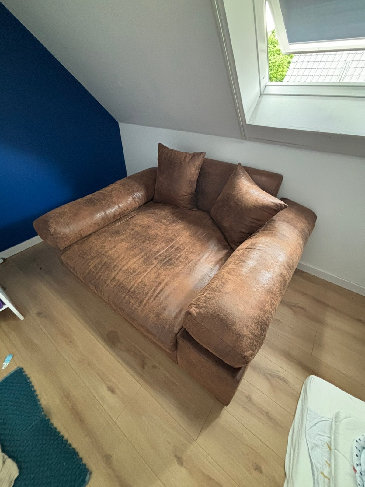 Xxl zetel cognac bruin, Ophalen, Zo goed als nieuw