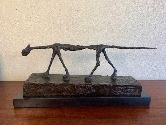Bronzen Beeld Kat Le Chat Giacometti Gesigneerd Nummer, Mammifère, Statue, Enlèvement ou Envoi, Brun