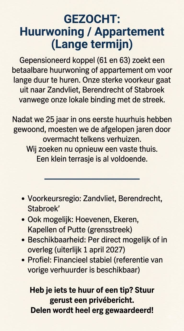 Gezocht, Immo