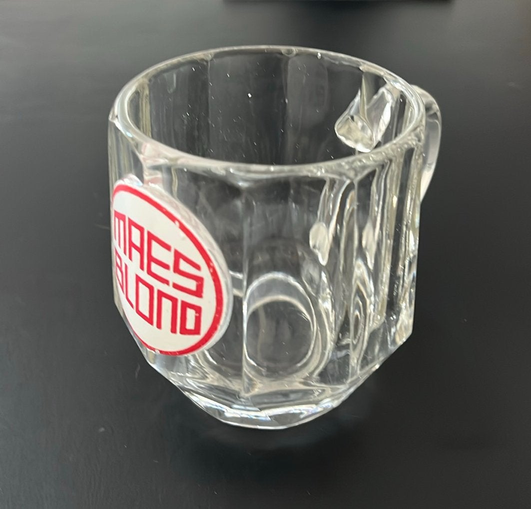 Vintage bierglas Maes, Ophalen of Verzenden, Zo goed als nieuw, Bierglas