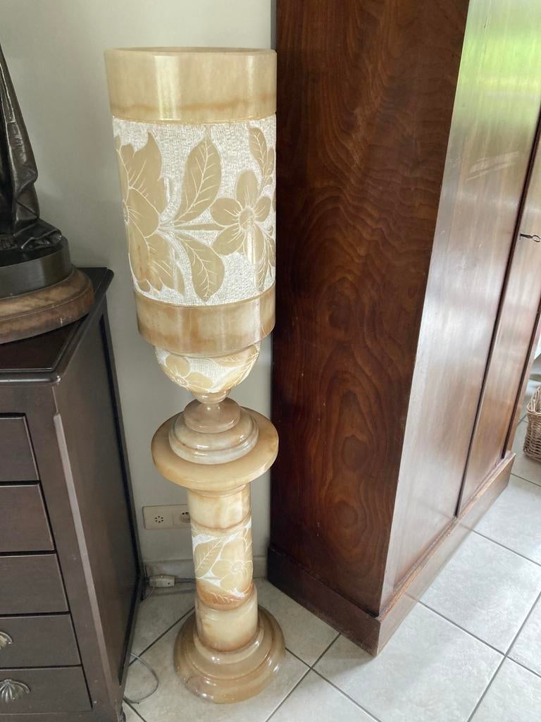 Lamp albast, Ophalen