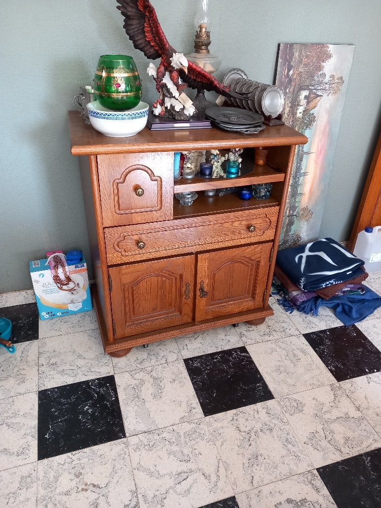 Meuble TV, Maison & Meubles, 25 à 50 cm, Rustiek, Enlèvement, Utilisé