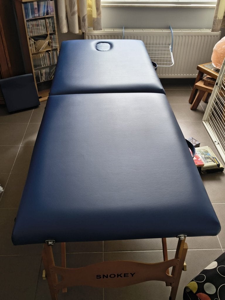 Professionele inklapbare massagetafel Inclusief accessoires, Ophalen, Gebruikt, Massagetafel
