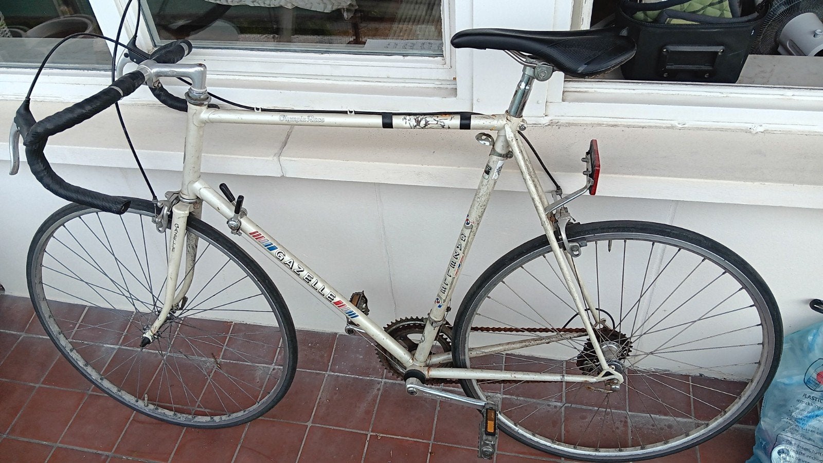 witte Gazelle koersfiets, Ophalen, Gazelle