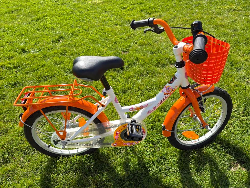 Bike Fun meisjesfiets 16inch LOLLIPOP + gratis helm, Ophalen, Zo goed als nieuw, Schijfrem, 16 tot 20 inch