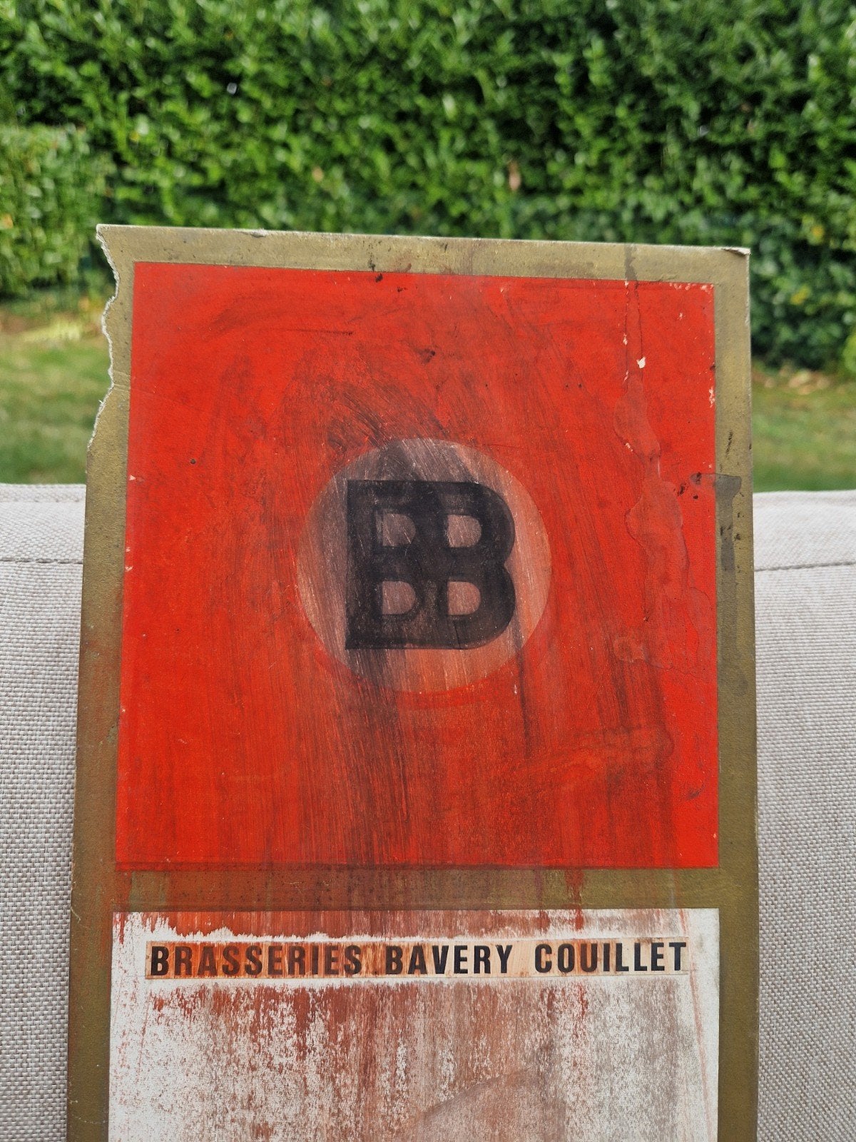 Ancienne pancarte publicitaire bière BAF - Brasserie Bavery, Enlèvement ou Envoi