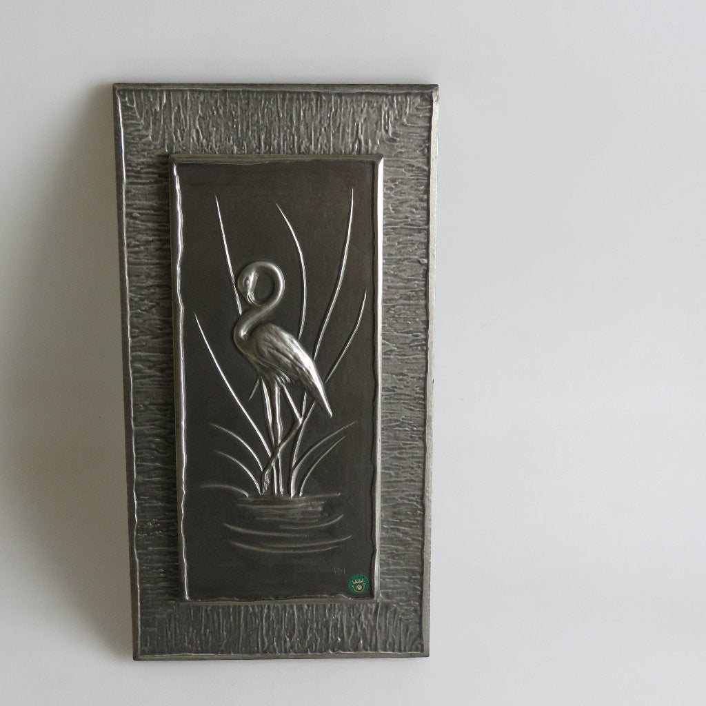 Wandplaat tin Flamingo West Germany, Antiek en Kunst, Ophalen of Verzenden