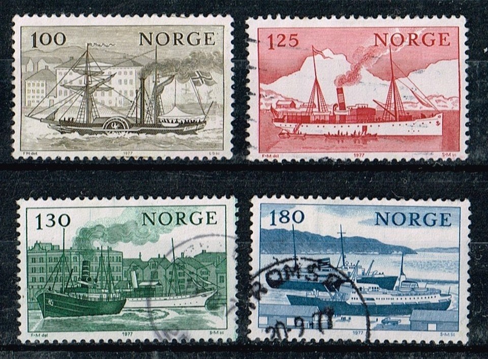 Timbres-poste de Norvège - K 6052 - navires, Timbres & Monnaies, Timbres | Europe | Scandinavie, Envoi, Norvège, Affranchi