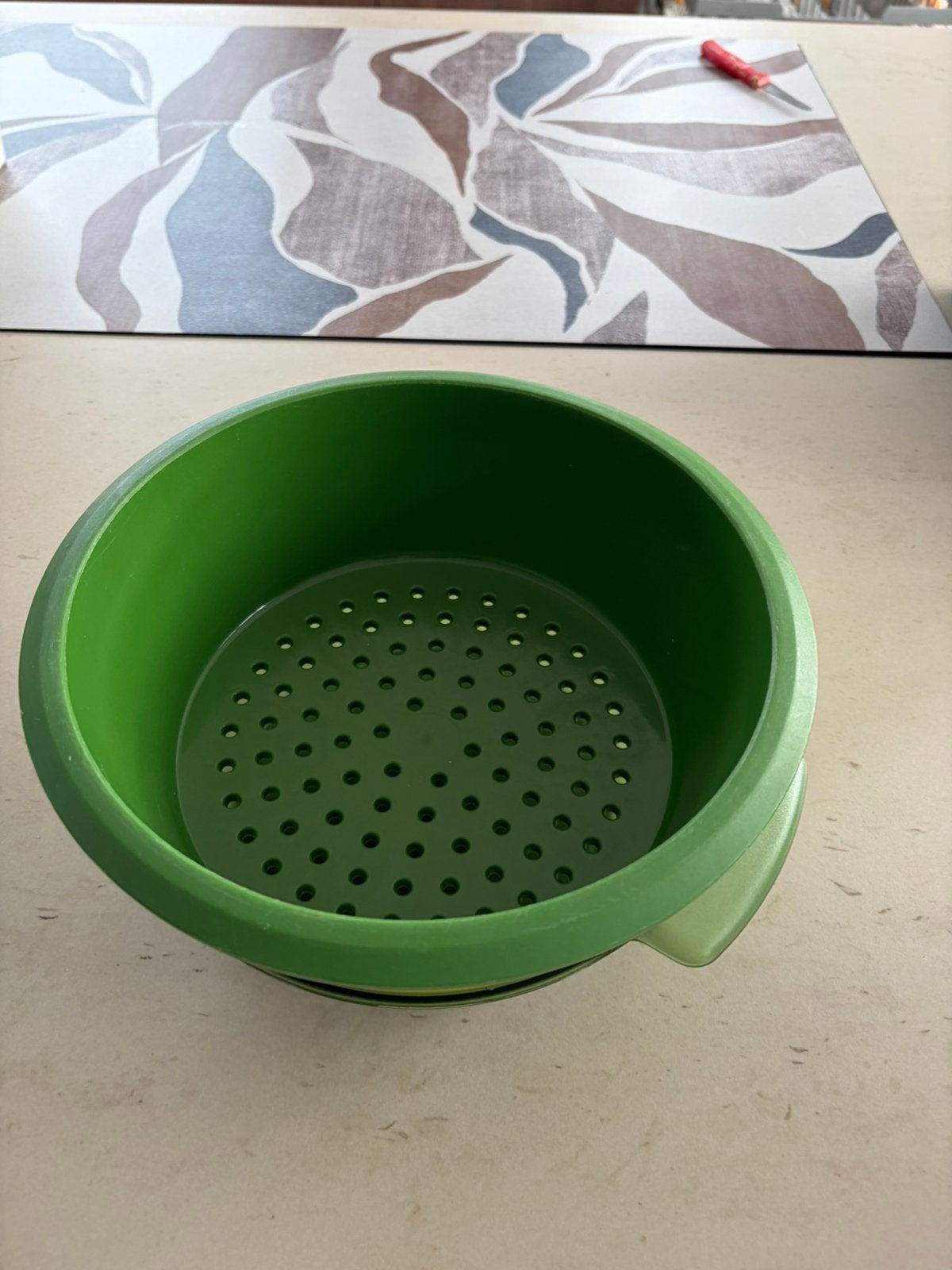 Corbeille à légumes/cuiseur à vapeur Tupperware., Enlèvement ou Envoi, Vert, Utilisé, Autres types