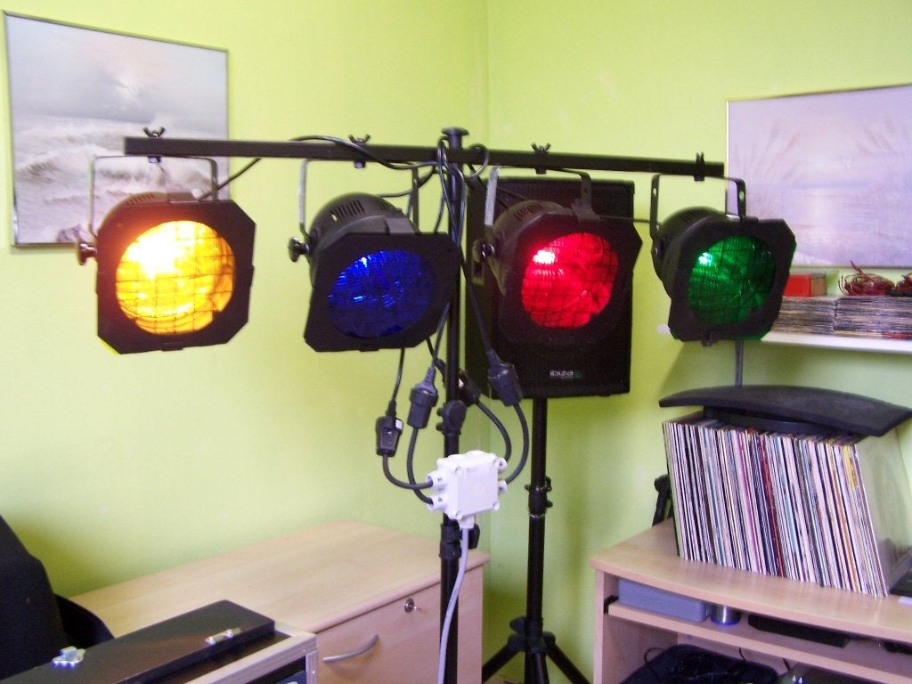 Licht installatie op statief, Muziek en Instrumenten, Ophalen, Gebruikt, Licht, Kleur