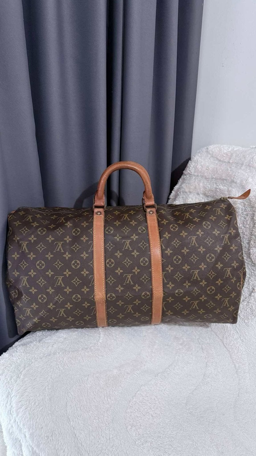 Louis Vuitton Keepall, Ophalen, Gebruikt, Bruin
