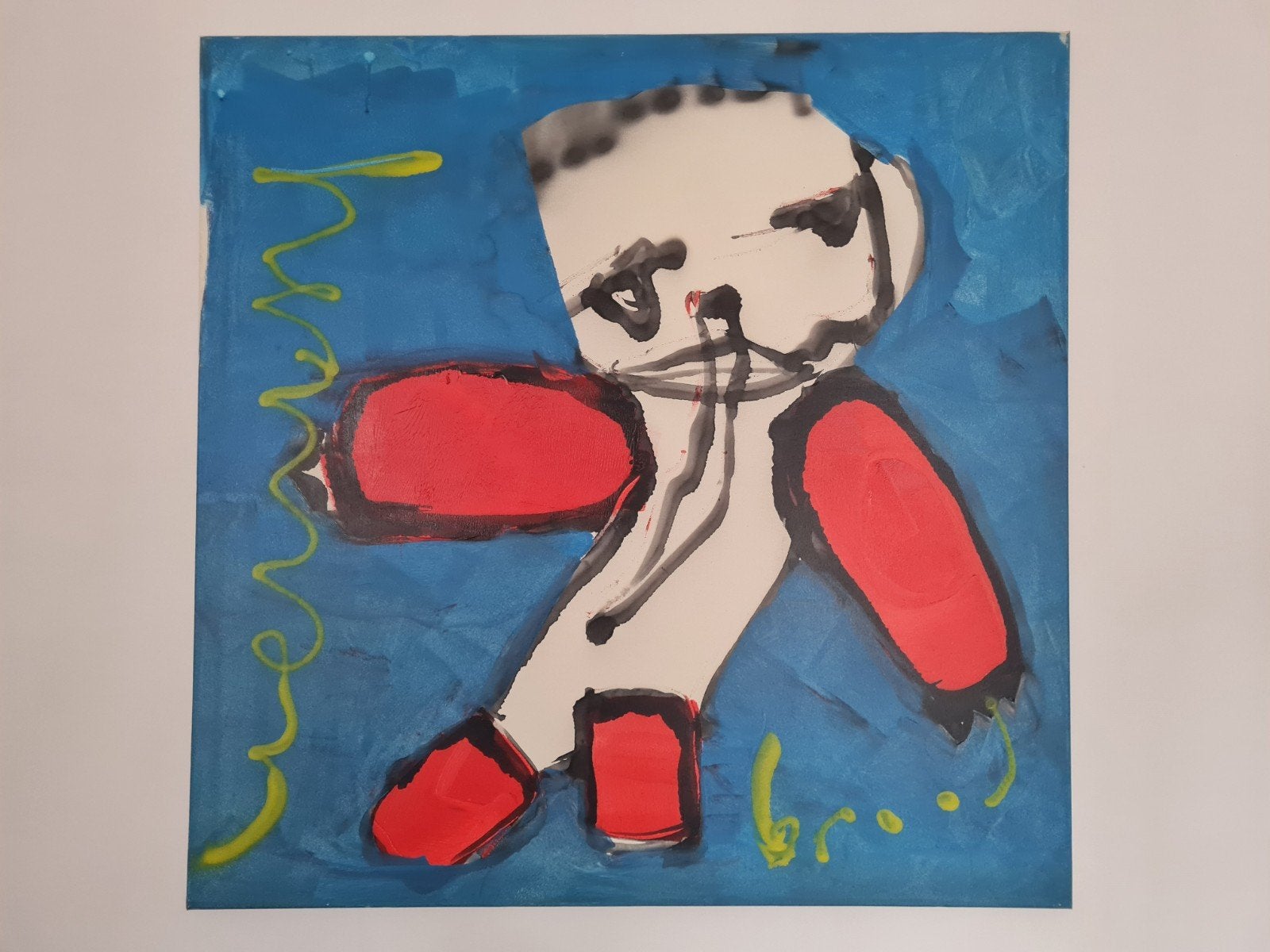 Herman Brood op doek 100x100cm, Antiek en Kunst, Kunst | Schilderijen | Modern, Ophalen