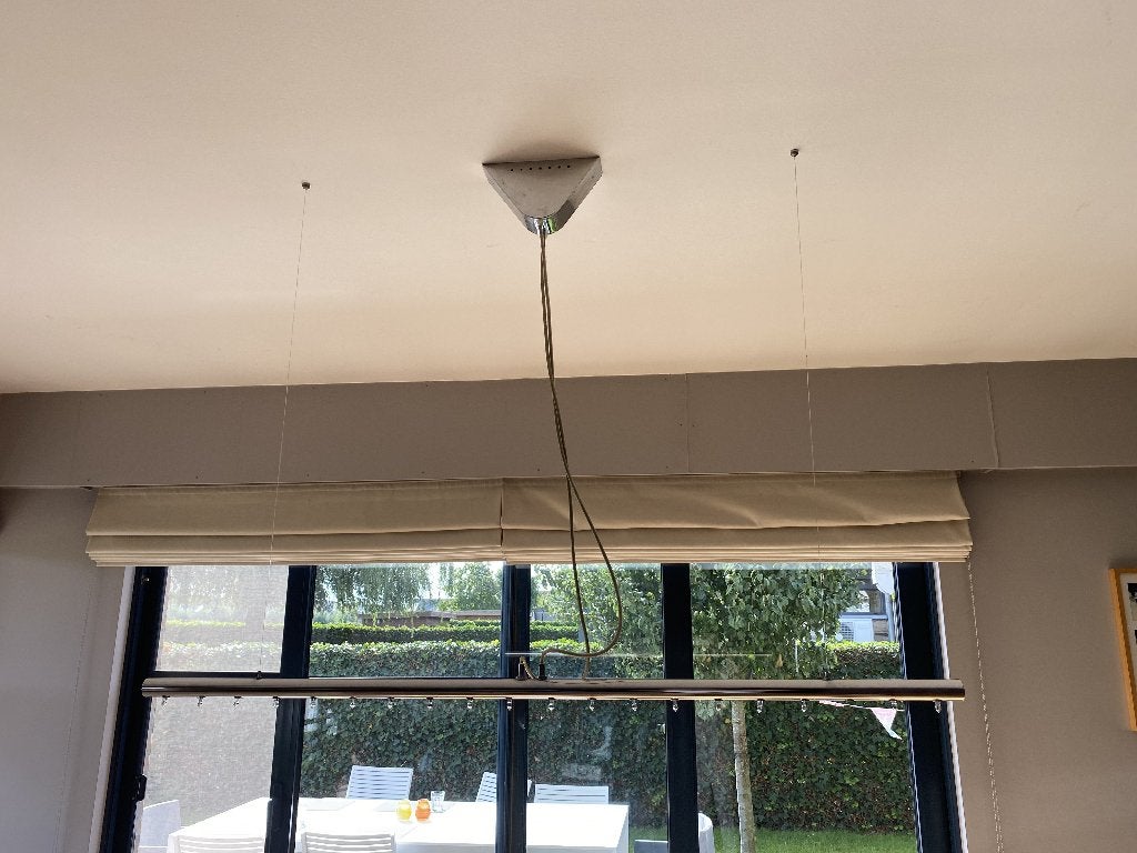Exclusieve design hanglamp in chroom | Dimbaar, Maison & Meubles, Lampes | Suspensions, Enlèvement, Utilisé, Métal, Strak design