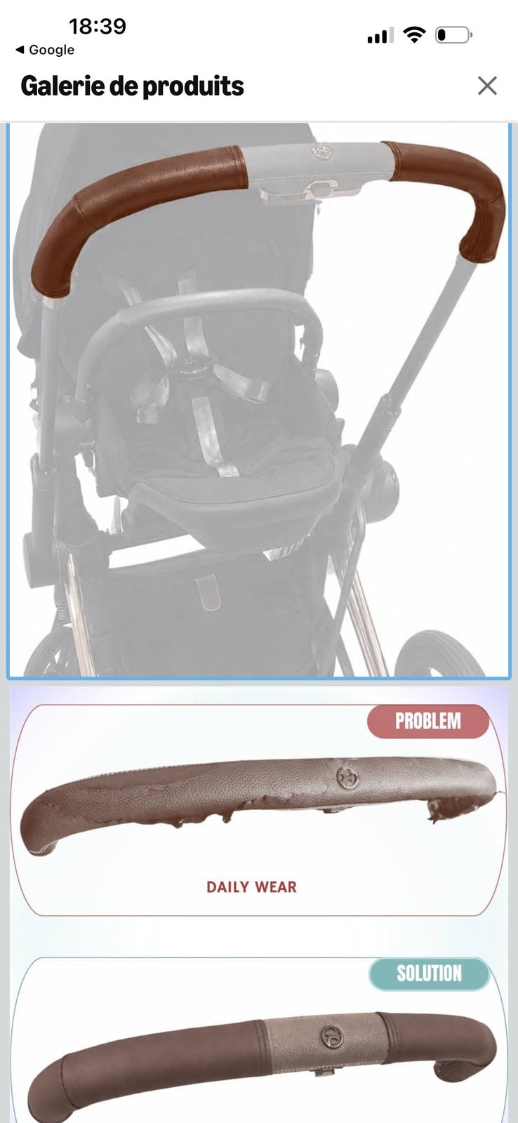 Protège poignee  poussette cybex priam, Enfants & Bébés, Enlèvement, Comme neuf, Poussette