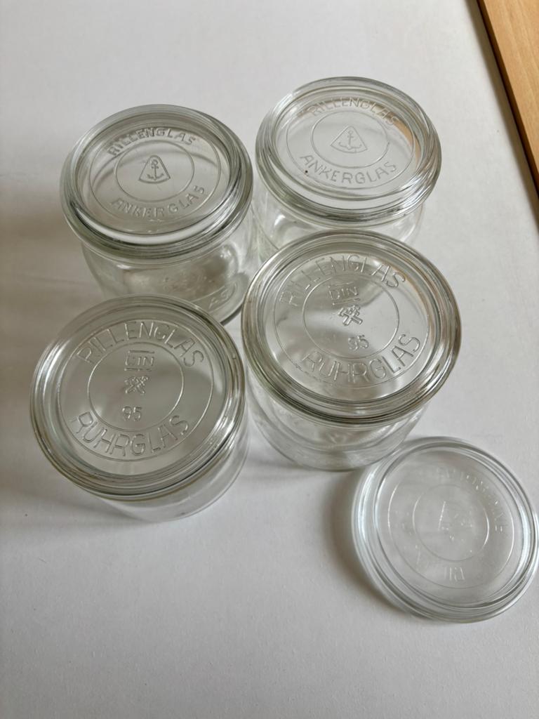Pots en verre rillenglas, Enlèvement, Comme neuf, Verre