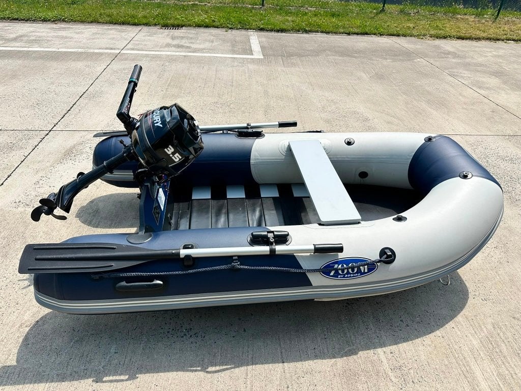Zodiac Zoom 230 Roll Up + 3.5Pk Mercury, Watersport en Boten, 10 cm, 2 m, 3 pk, 1 m
