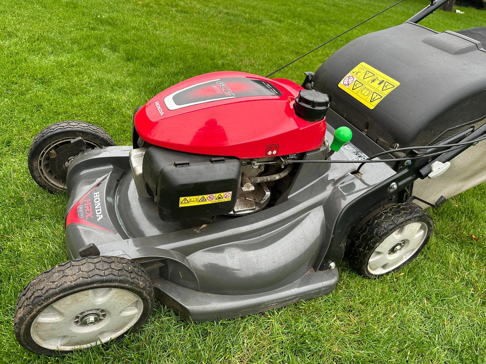 Grasmaaier Honda HRX 537 C5VKE, Tuin en Terras, Ophalen, Zo goed als nieuw, Mulchfunctie