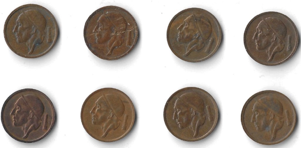 België 20 centimes 1953 tot 1963, Ophalen