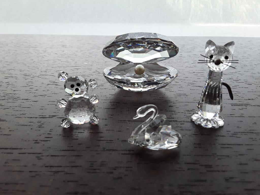 Vintage Swarovski open schelp met witte parel, Enlèvement, Neuf, Figurine