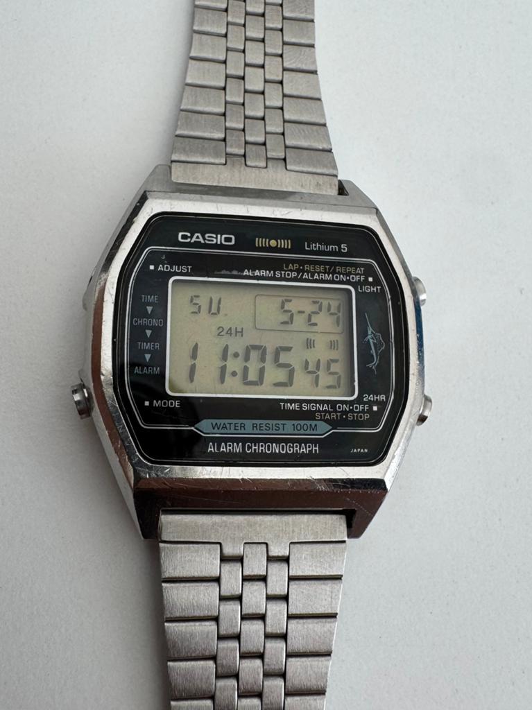 Casio Marlin Vintage H101 stalen horloge - jaren 80, Antiek en Kunst, Ophalen of Verzenden