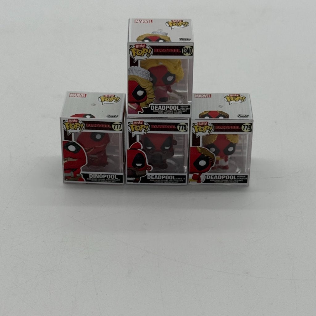 Bitty pop! Deadpool 4-Pack 4 stuks - met case, Verzamelen, Ophalen of Verzenden, Zo goed als nieuw