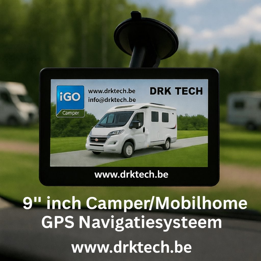 9 inch Camper / Caravan / Auto GPS Navigatie – DRK-900C–16GB, Info@drktech.be, Oosterwennel 35 Genk, Nieuw, Ophalen of Verzenden