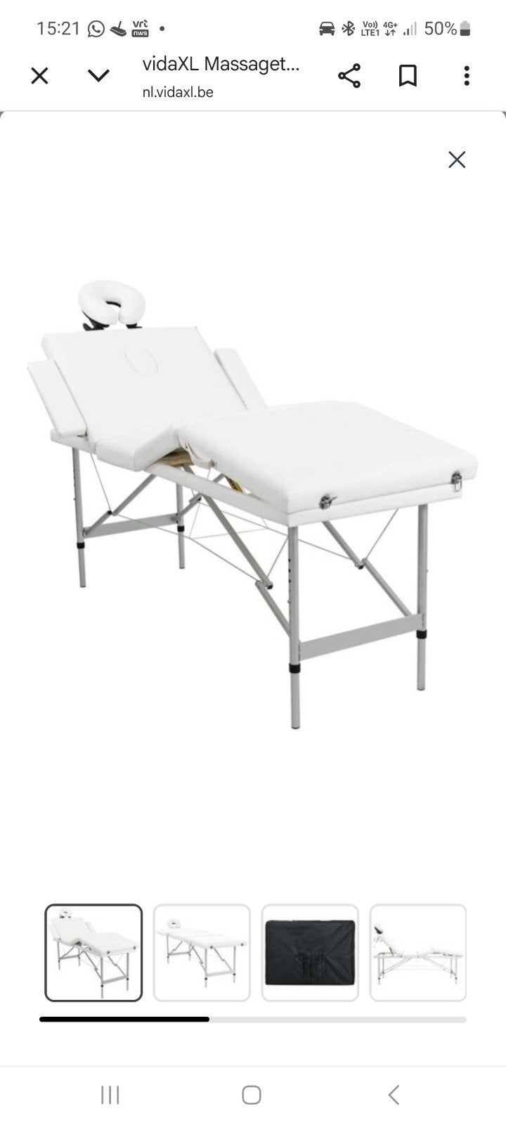 massagetafel, Sport en Fitness, Ophalen, Nieuw