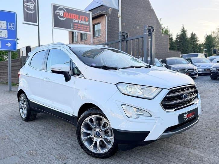 Ford Ecosport Titanium 2019 77000km Automaat Xenon Navi Full, Auto's, Lichtsensor, Ecosport, Leder en Stof, Wit