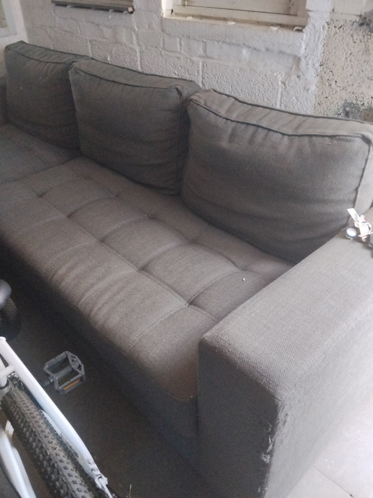 chaise d'angle grise à vendre, Enlèvement, Utilisé, Tissus