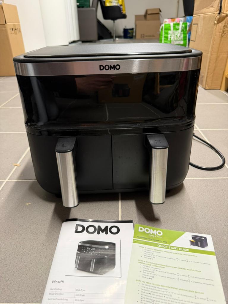 Domo Airfryer mer 2 mandjes, Enlèvement ou Envoi, Comme neuf, Friteuse à air