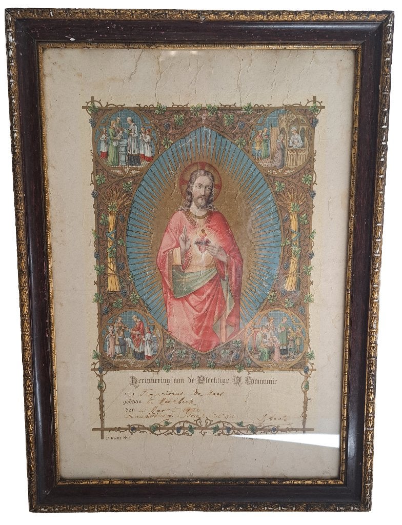 Antieke Eerste Communie Herinnering - Heilig Hart Jezus, Ophalen