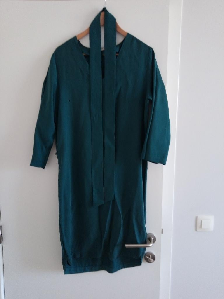 Jurk petrol groen Sissy-Boy cupro mt M zgan, Kleding | Dames, Maat 38/40 (M), Sissy-Boy, Ophalen of Verzenden, Zo goed als nieuw