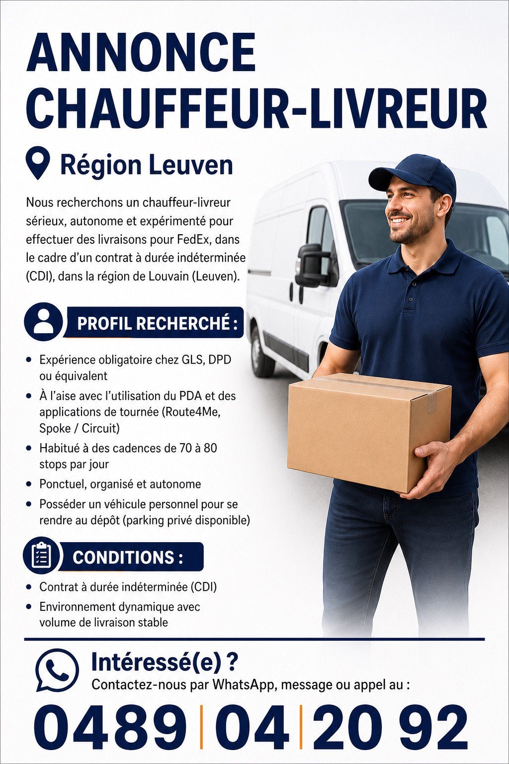 Pour commencer Lundi 10 août, Offres d'emploi