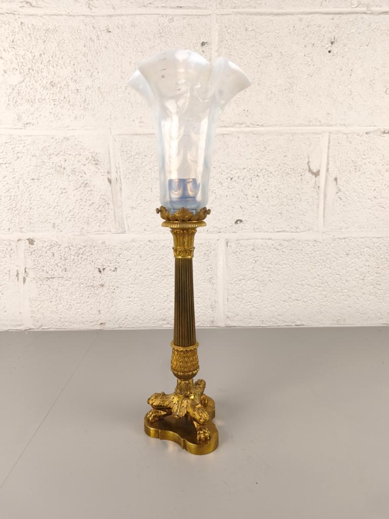 Bronzen empire tafellamp, Ophalen of Verzenden